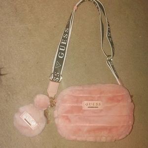 Guess fur shoulder bag